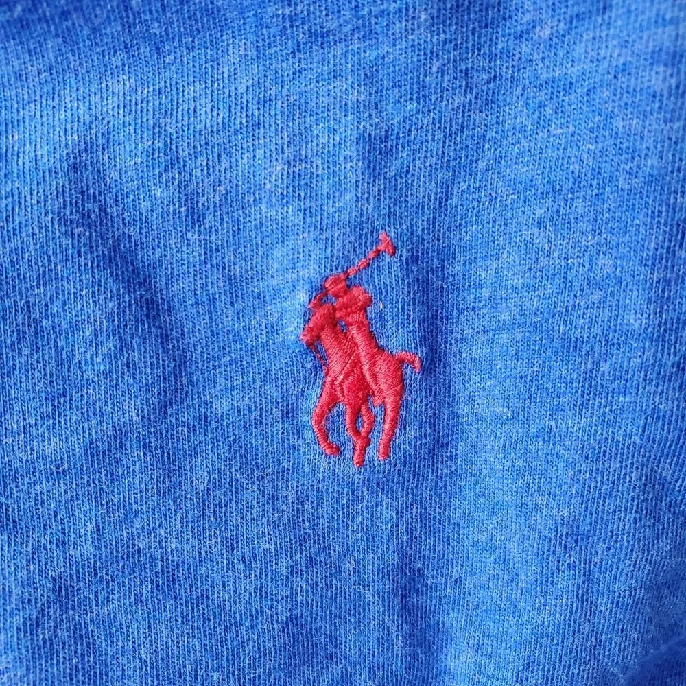 Polo Ralph Lauren Men Shirt XL Blue Logo‎ Embroidered Short Sleeve Crew Neck